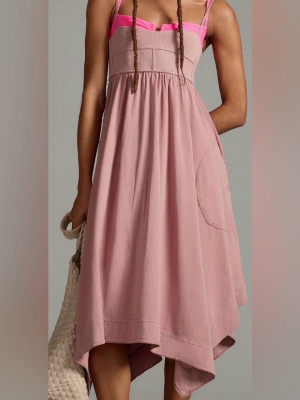 Daily Practise by Anthropologie blush colored dress. NWT. Large - Picture 12 of 15
